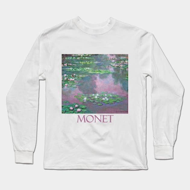 Waterlilies (1905) by Claude Monet Long Sleeve T-Shirt by Naves